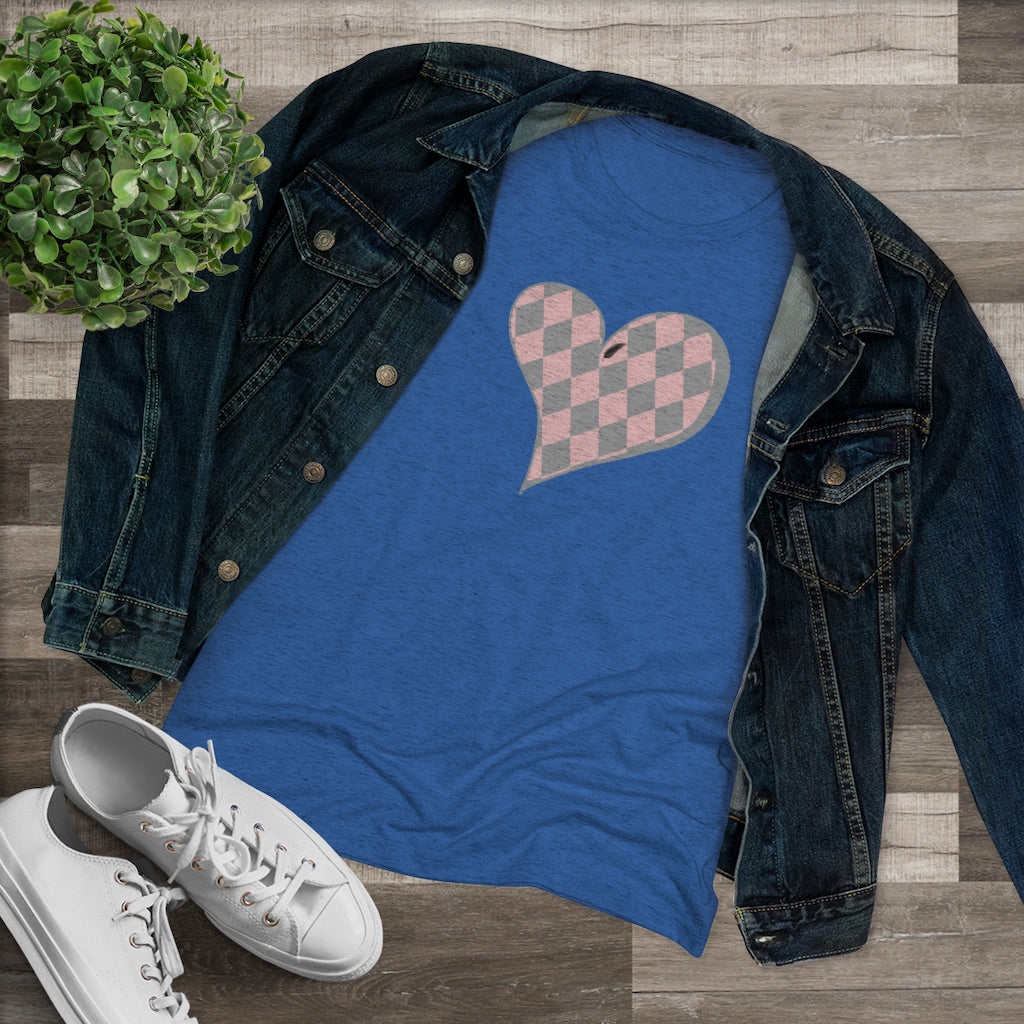 Howl’s Plaid Heart Women's Triblend Tee - Once Upon a Find Couture 