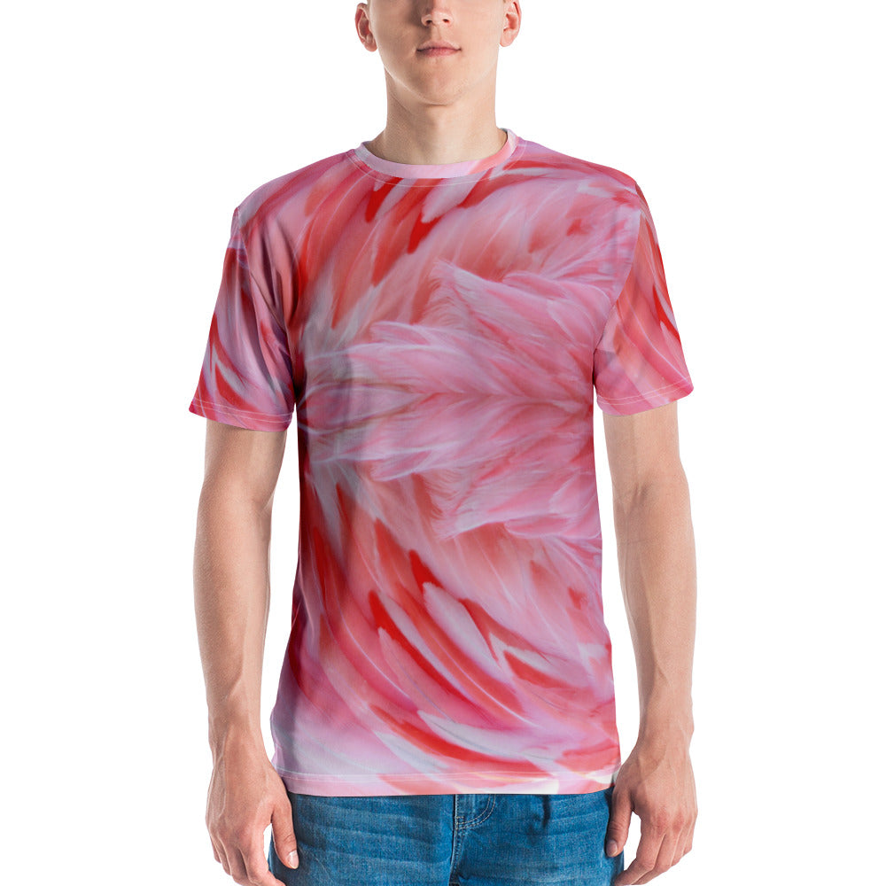 Flamingo Feathered Men's T-shirt - Once Upon a Find Couture 