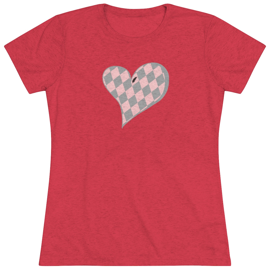 Howl’s Plaid Heart Women's Triblend Tee - Once Upon a Find Couture 